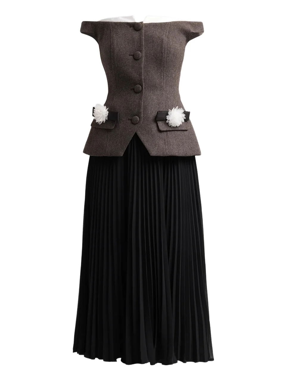 Women's Off-the-Shoulder Chiffon Midi Dress Women's Off-the-Shoulder Chiffon Midi Dress