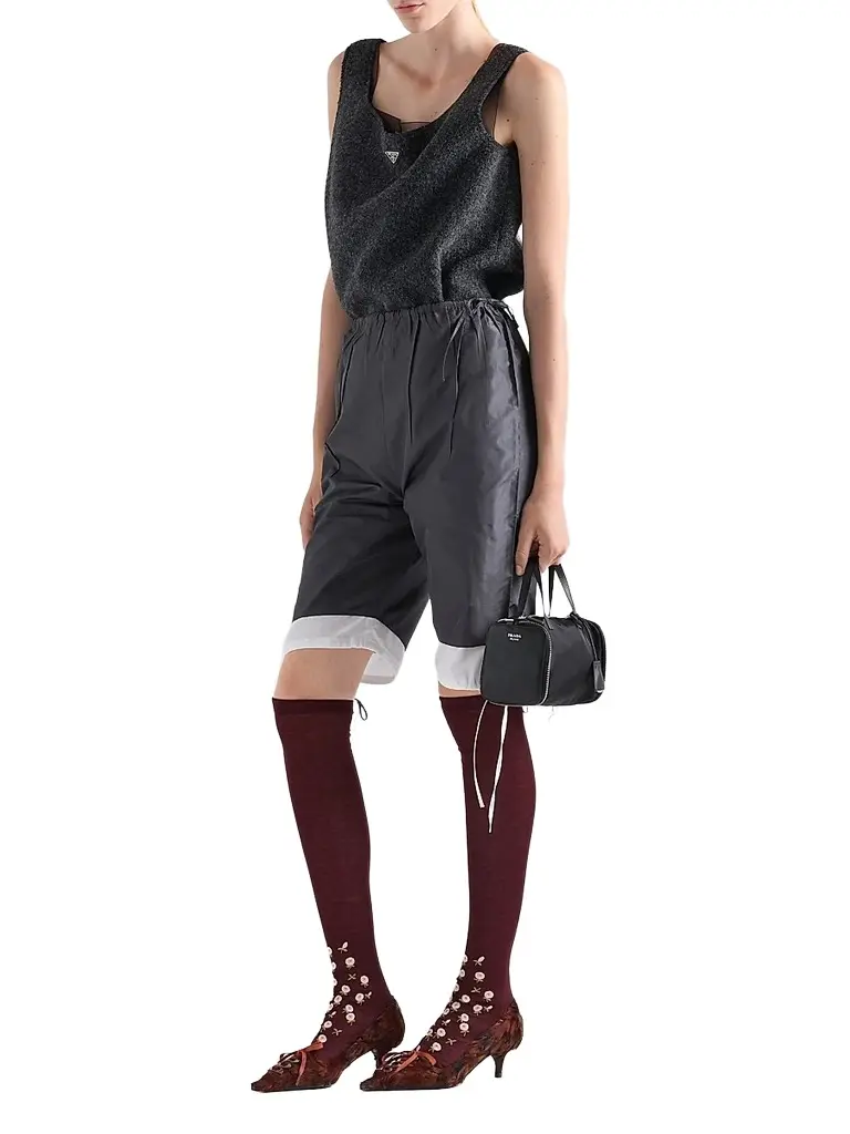 Prada Women's Nylon and Leather Foldable Mini Duffel Bag | Thumbnail 2