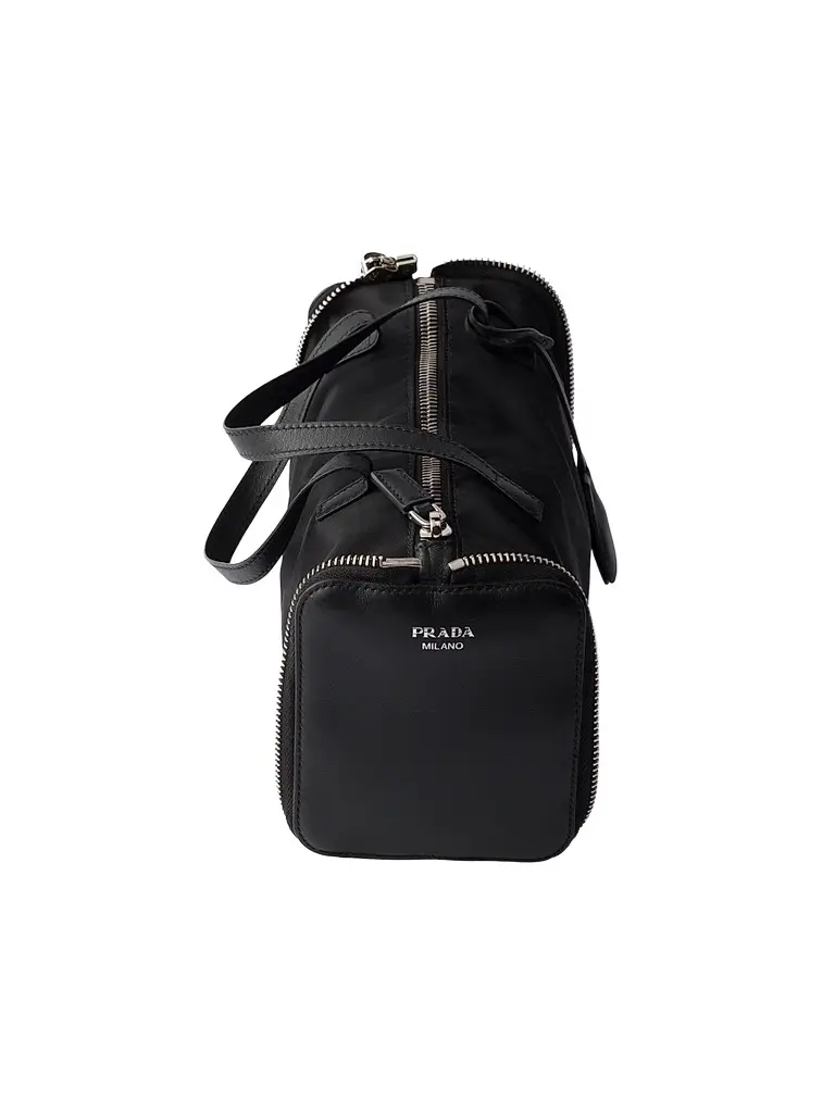 Prada Women's Nylon and Leather Foldable Mini Duffel Bag | Thumbnail 6