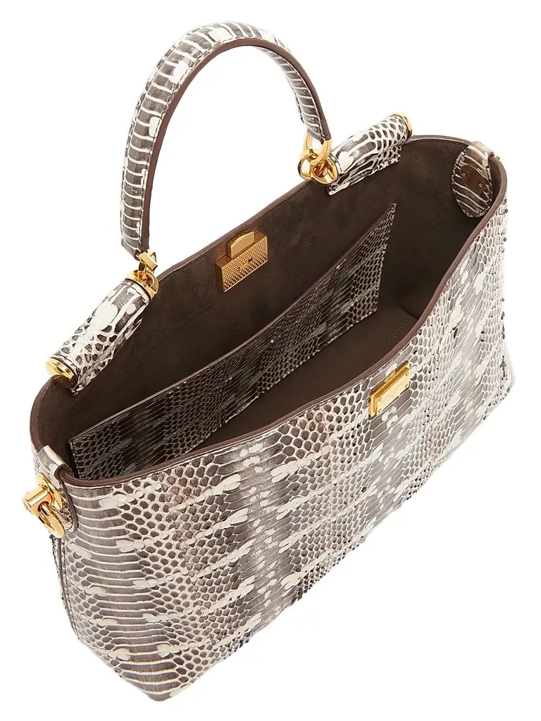Dolce & Gabbana Women's Vittoria Snakeskin Embossed Leather Handbag | Thumbnail 4 Dolce & Gabbana Women's Vittoria Snakeskin Embossed Leather Handbag | Thumbnail 4