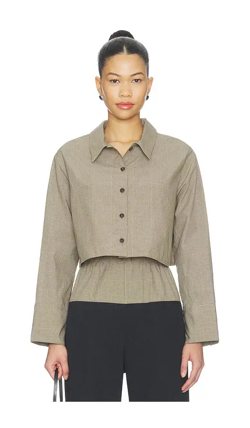 Matthew Bruch Cropped Oversized Button Down Top | Thumbnail 2 Matthew Bruch Cropped Oversized Button Down Top | Thumbnail 2