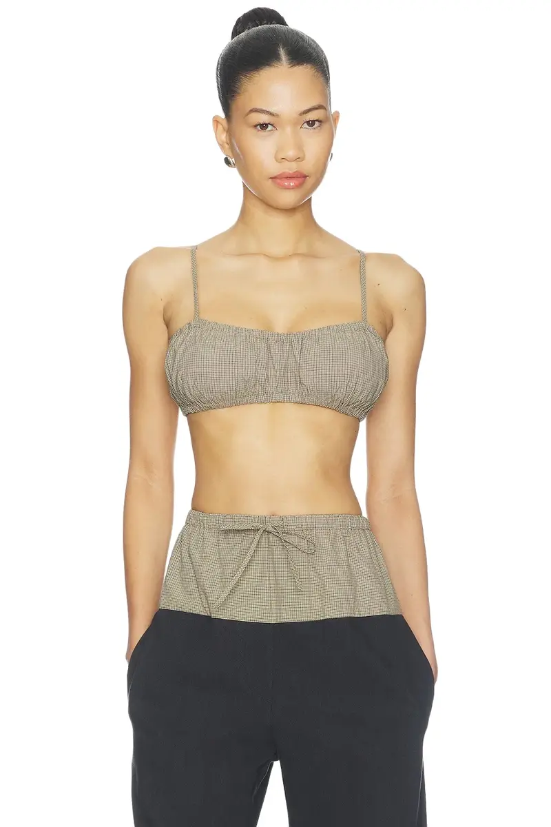 Matthew Bruch Bubble Bandeau Crop Top