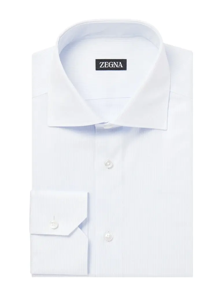 Zegna Striped Cotton-Poplin Shirt - Men | Image 1 Zegna Striped Cotton-Poplin Shirt - Men | Image 1