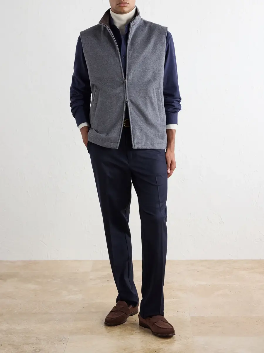 Altea Renee Straight-Leg Stretch-Wool Flannel Trousers - Men | Thumbnail 2