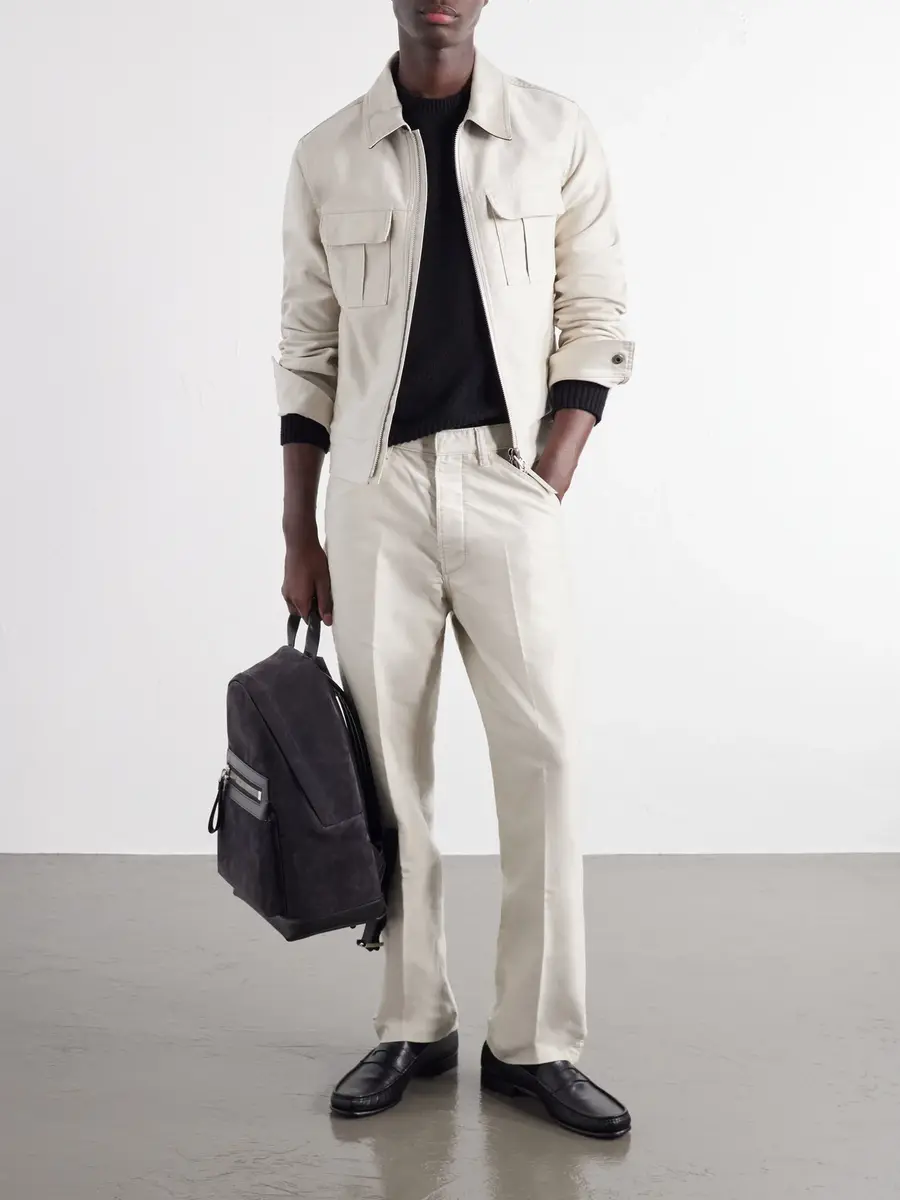 Tom Ford Buckley Leather-Trimmed Suede Backpack - Men | Thumbnail 2 Tom Ford Buckley Leather-Trimmed Suede Backpack - Men | Thumbnail 2