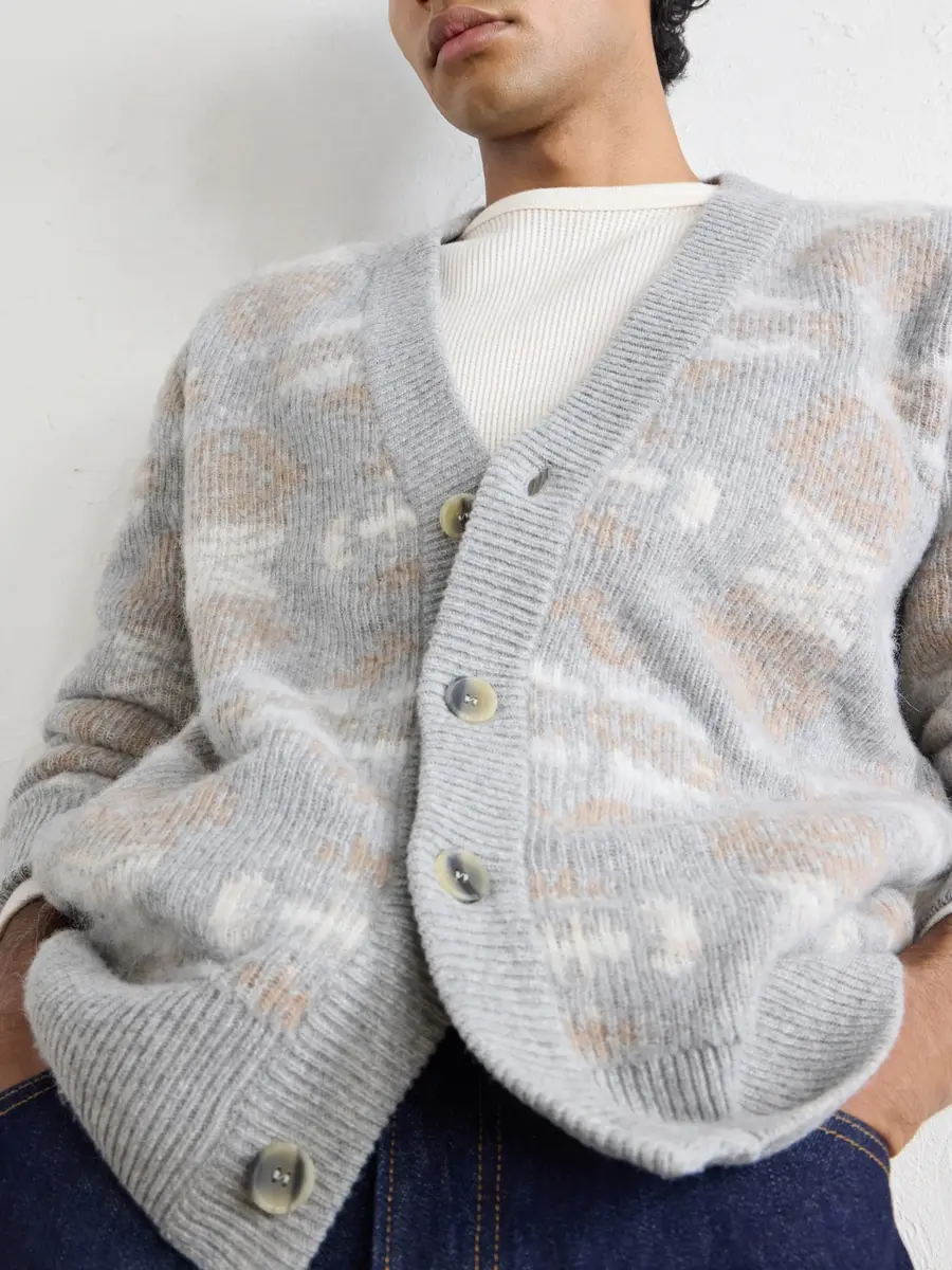 Altea Virgin Wool-Jacquard Cardigan - Men | Thumbnail 5 Altea Virgin Wool-Jacquard Cardigan - Men | Thumbnail 5