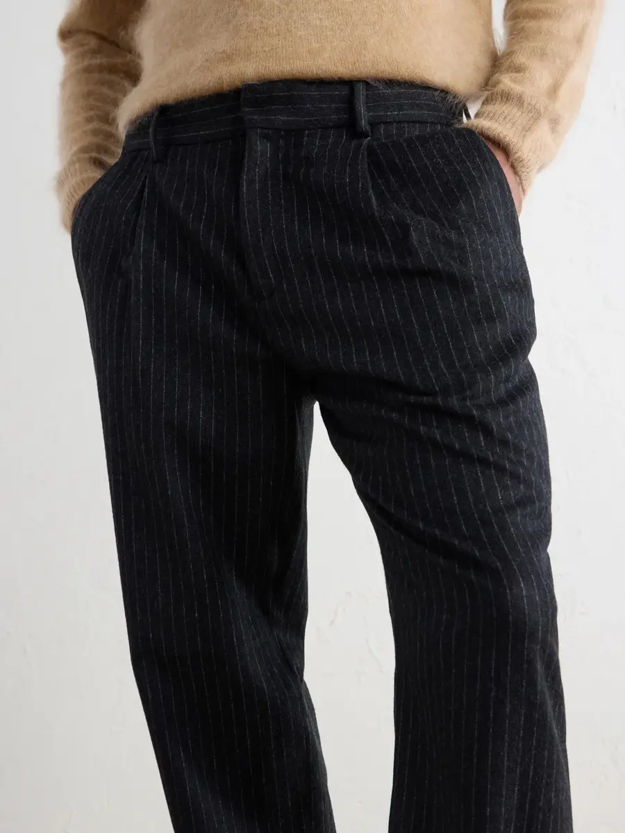Barena Straight-Leg Pleated Pinstriped Wool-Blend Trousers - Men | Thumbnail 5 Barena Straight-Leg Pleated Pinstriped Wool-Blend Trousers - Men | Thumbnail 5