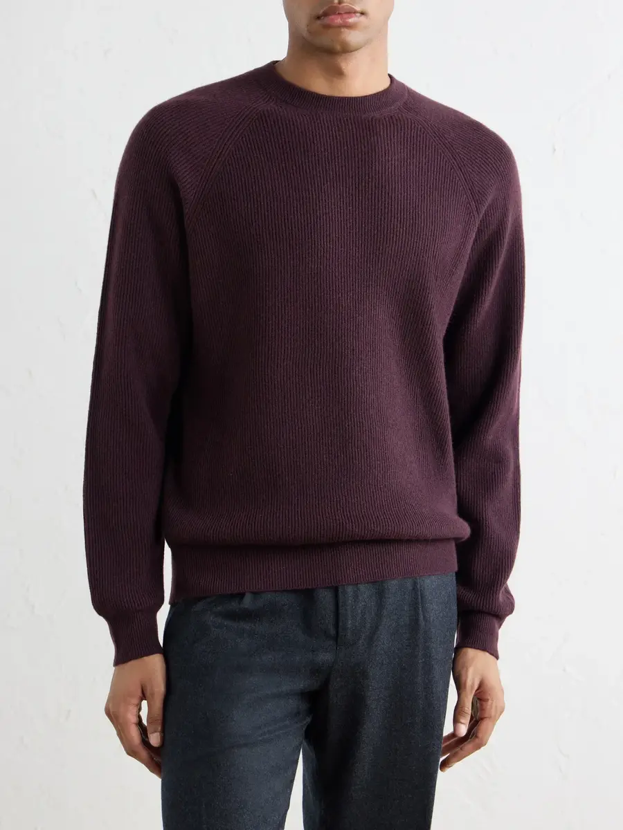 Canali Ribbed Cashmere Sweater - Men | Thumbnail 3 Canali Ribbed Cashmere Sweater - Men | Thumbnail 3