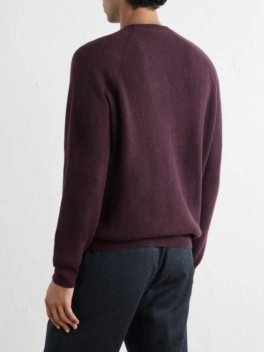 Canali Ribbed Cashmere Sweater - Men | Thumbnail 4 Canali Ribbed Cashmere Sweater - Men | Thumbnail 4