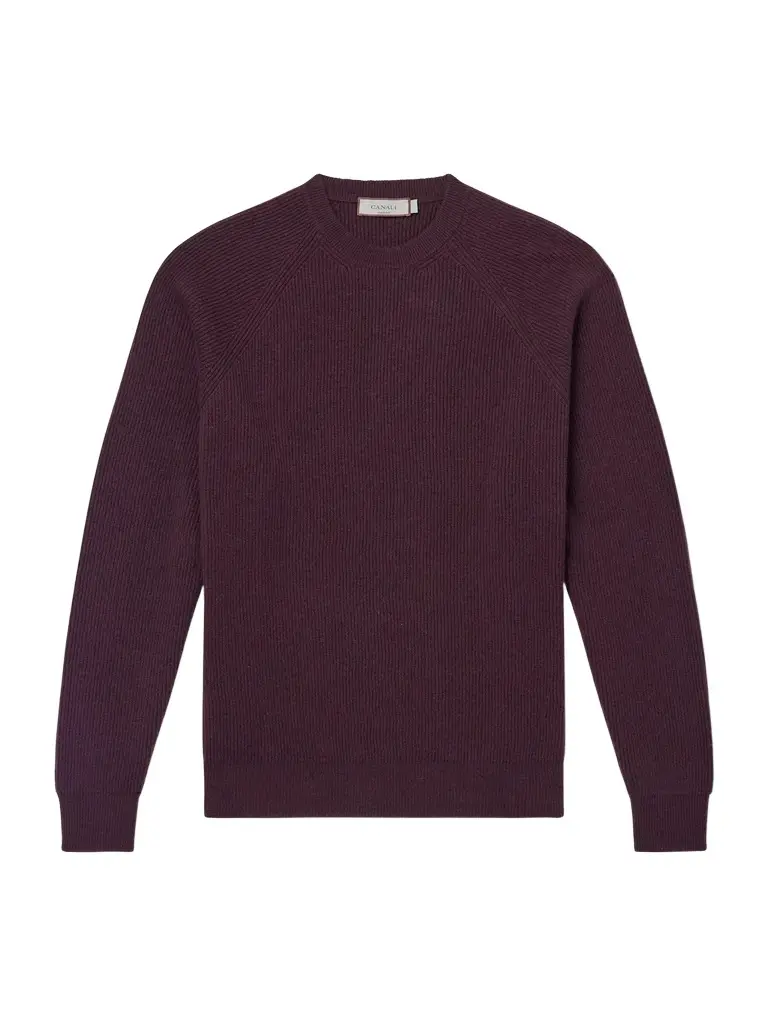 Canali Ribbed Cashmere Sweater - Men