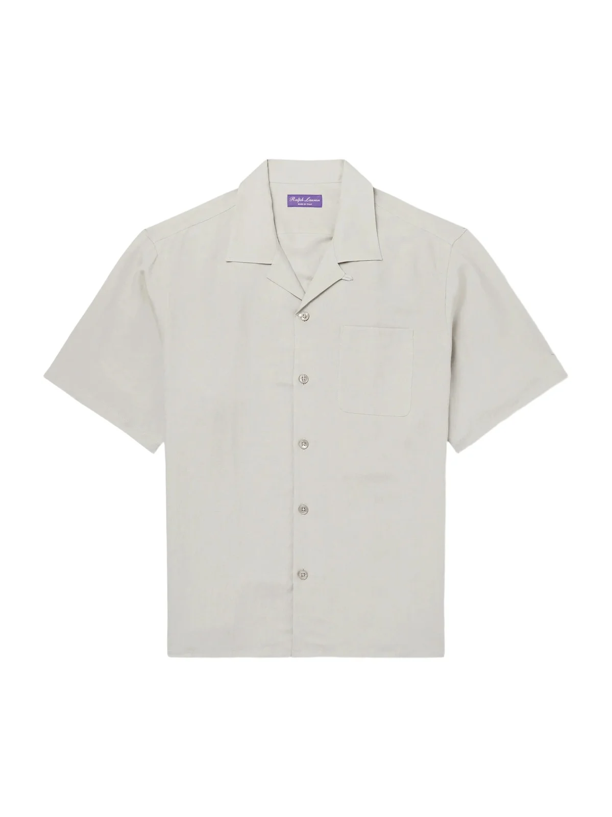 Camp-Collar Silk and Linen-Blend Shirt - Men Camp-Collar Silk and Linen-Blend Shirt - Men