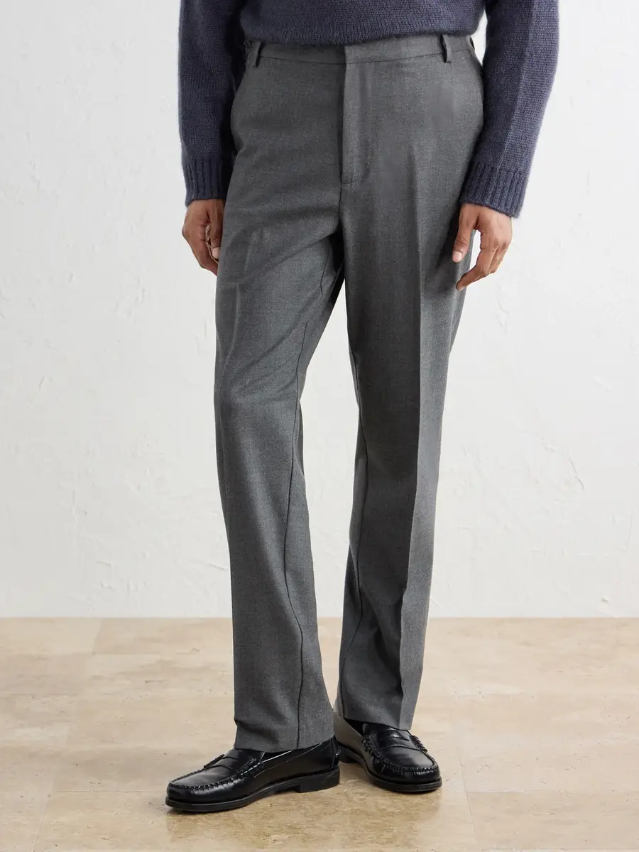 Altea Renee Straight-Leg Stretch-Wool Flannel Trousers - Men | Thumbnail 3 Altea Renee Straight-Leg Stretch-Wool Flannel Trousers - Men | Thumbnail 3