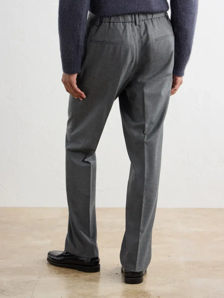 Altea Renee Straight-Leg Stretch-Wool Flannel Trousers - Men | Thumbnail 4 Altea Renee Straight-Leg Stretch-Wool Flannel Trousers - Men | Thumbnail 4