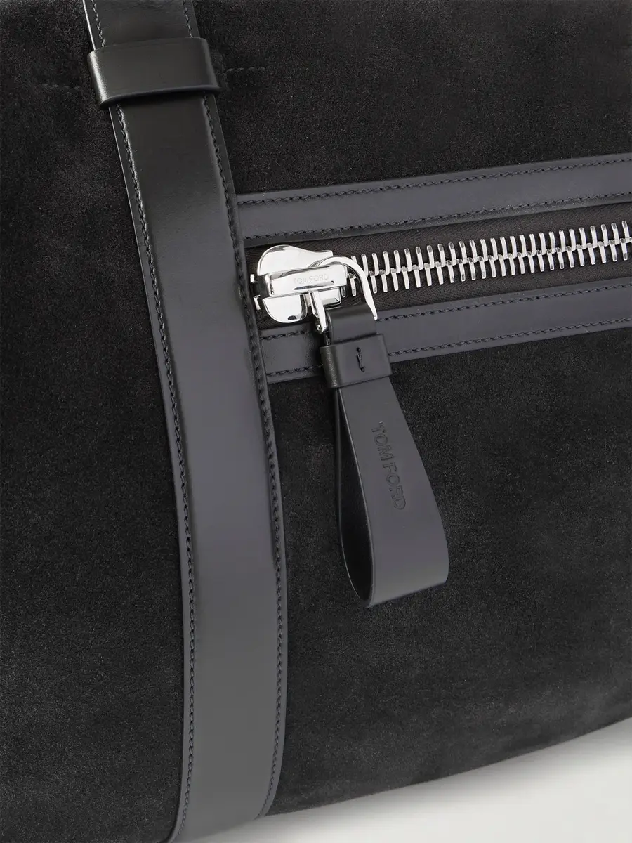 Tom Ford Buckley Leather-Trimmed Suede Holdall - Men | Thumbnail 5 Tom Ford Buckley Leather-Trimmed Suede Holdall - Men | Thumbnail 5