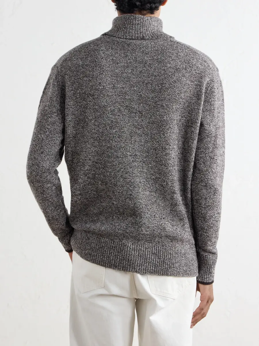 Altea Wool and Cashmere-Blend Mouliné Rollneck Sweater - Men | Thumbnail 4 Altea Wool and Cashmere-Blend Mouliné Rollneck Sweater - Men | Thumbnail 4