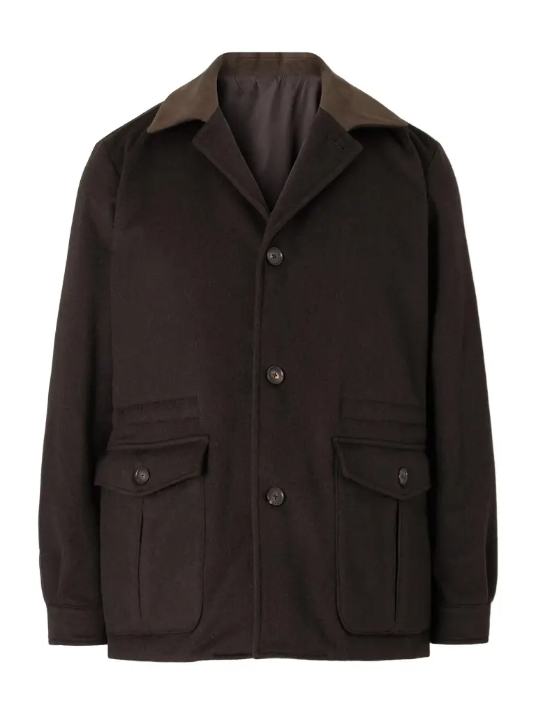 Caruso Dalila Suede-Trimmed Wool Jacket - Men | Image 1 Caruso Dalila Suede-Trimmed Wool Jacket - Men | Image 1