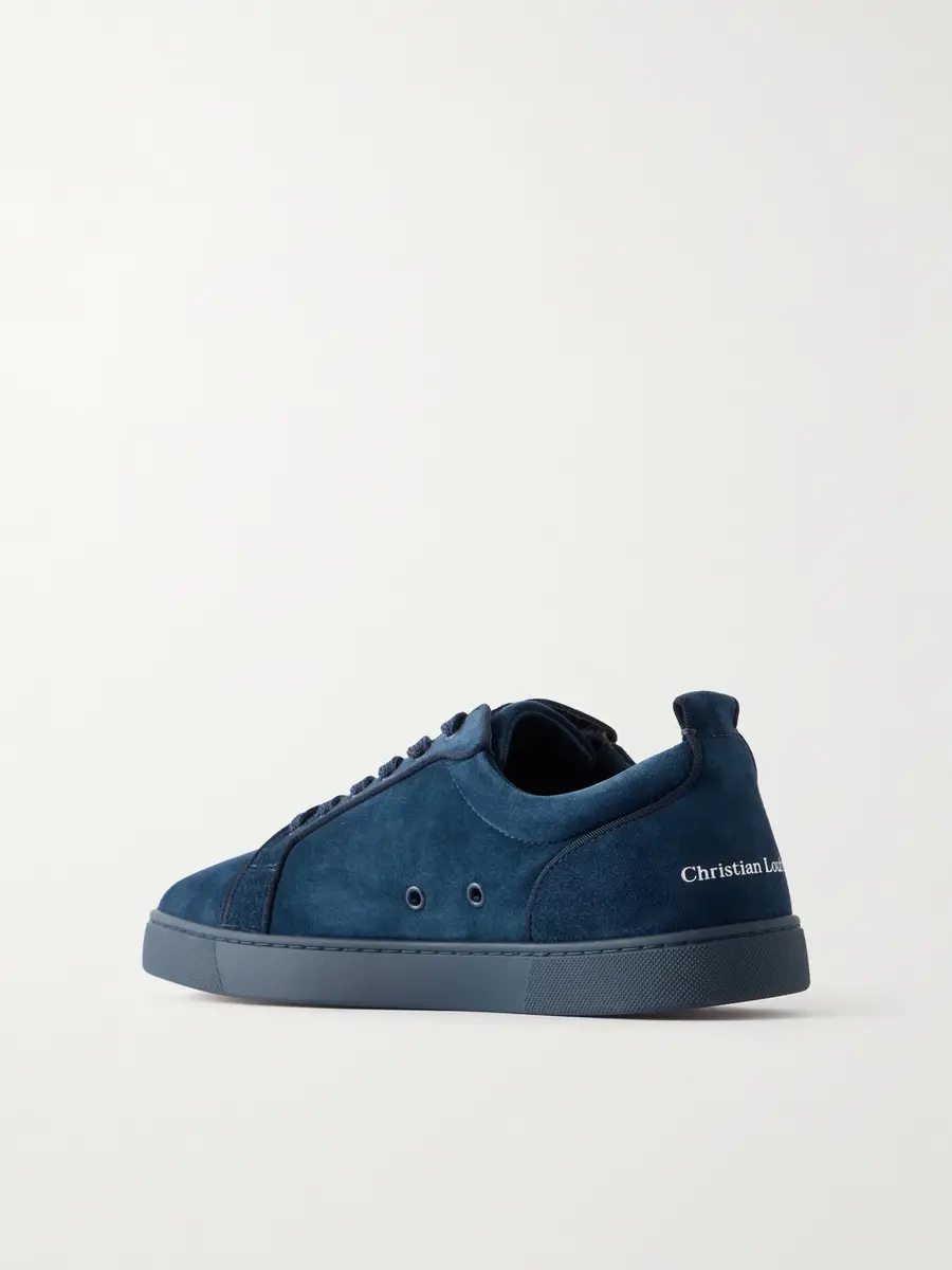 Christian Louboutin Louis Junior Grosgrain-Trimmed Suede Sneakers - Men | Thumbnail 4 Christian Louboutin Louis Junior Grosgrain-Trimmed Suede Sneakers - Men | Thumbnail 4