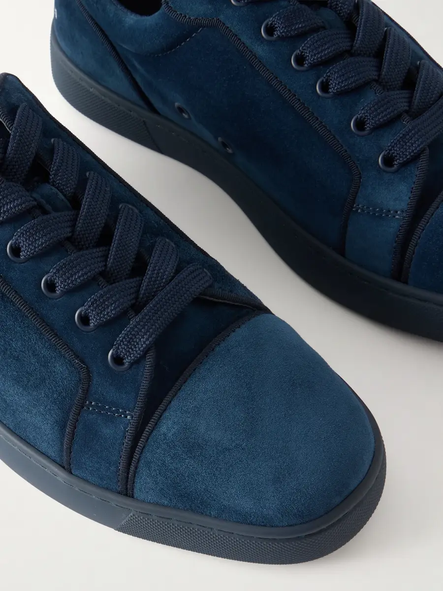 Christian Louboutin Louis Junior Grosgrain-Trimmed Suede Sneakers - Men | Thumbnail 5 Christian Louboutin Louis Junior Grosgrain-Trimmed Suede Sneakers - Men | Thumbnail 5