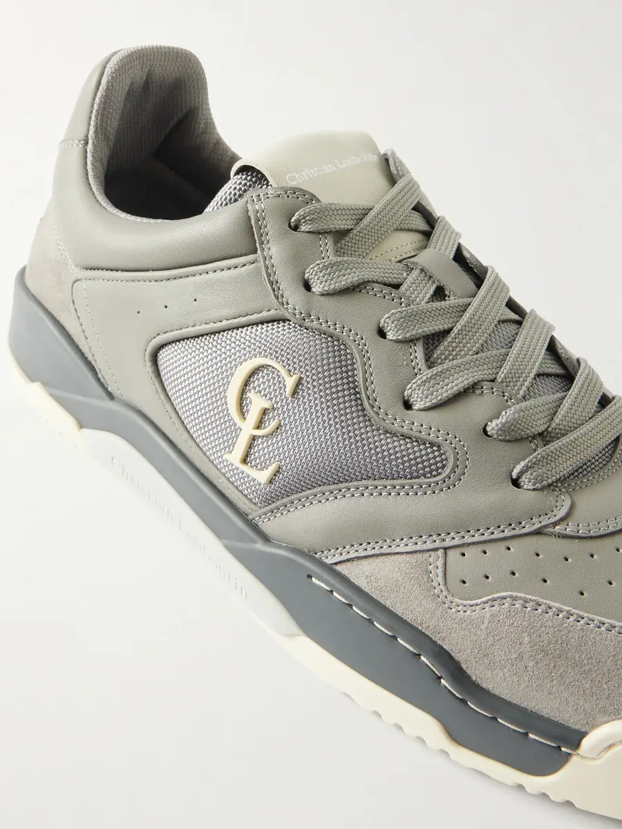 Christian Louboutin Bsktball 1 Suede and Mesh-Trimmed Leather Sneakers - Men | Thumbnail 5