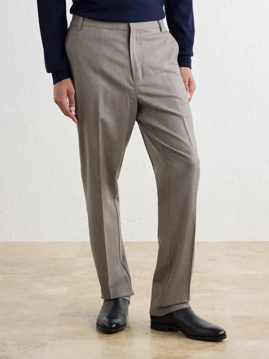 Altea Renee Straight-Leg Stretch-Wool Flannel Trousers - Men | Thumbnail 3 Altea Renee Straight-Leg Stretch-Wool Flannel Trousers - Men | Thumbnail 3