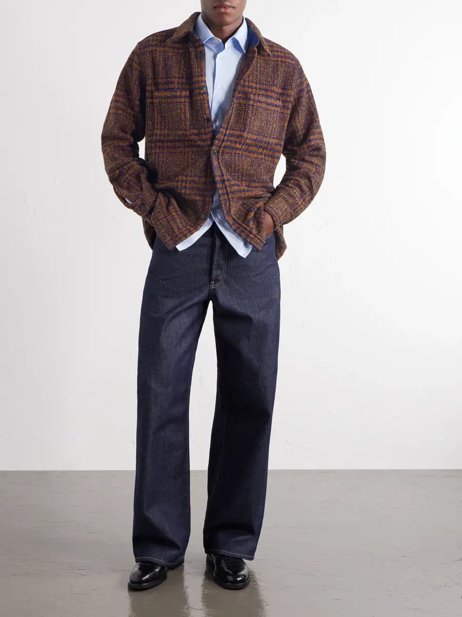 Portuguese Flannel Polaris Checked Tweed Overshirt - Men | Thumbnail 2 Portuguese Flannel Polaris Checked Tweed Overshirt - Men | Thumbnail 2