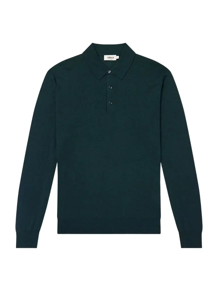 Altea Wool, Silk and Cashmere-Blend Polo Sweater - Men | Image 1 Altea Wool, Silk and Cashmere-Blend Polo Sweater - Men | Image 1