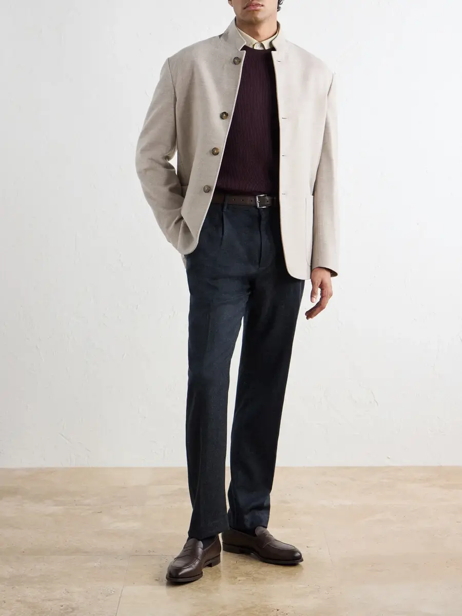 Canali Straight-Leg Wool-Flannel Trousers - Men | Thumbnail 2 Canali Straight-Leg Wool-Flannel Trousers - Men | Thumbnail 2