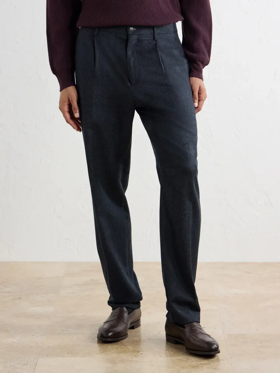 Canali Straight-Leg Wool-Flannel Trousers - Men | Thumbnail 3 Canali Straight-Leg Wool-Flannel Trousers - Men | Thumbnail 3