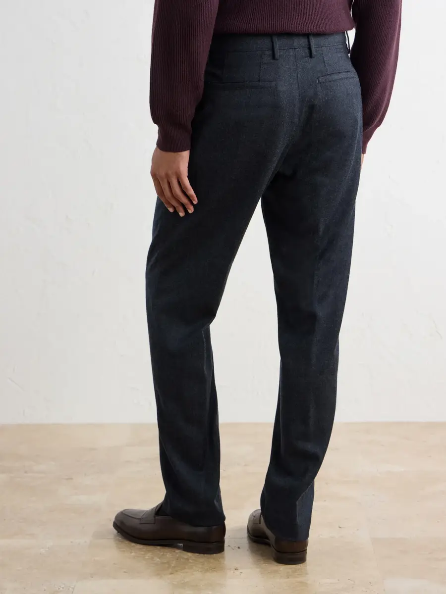 Canali Straight-Leg Wool-Flannel Trousers - Men | Thumbnail 4 Canali Straight-Leg Wool-Flannel Trousers - Men | Thumbnail 4