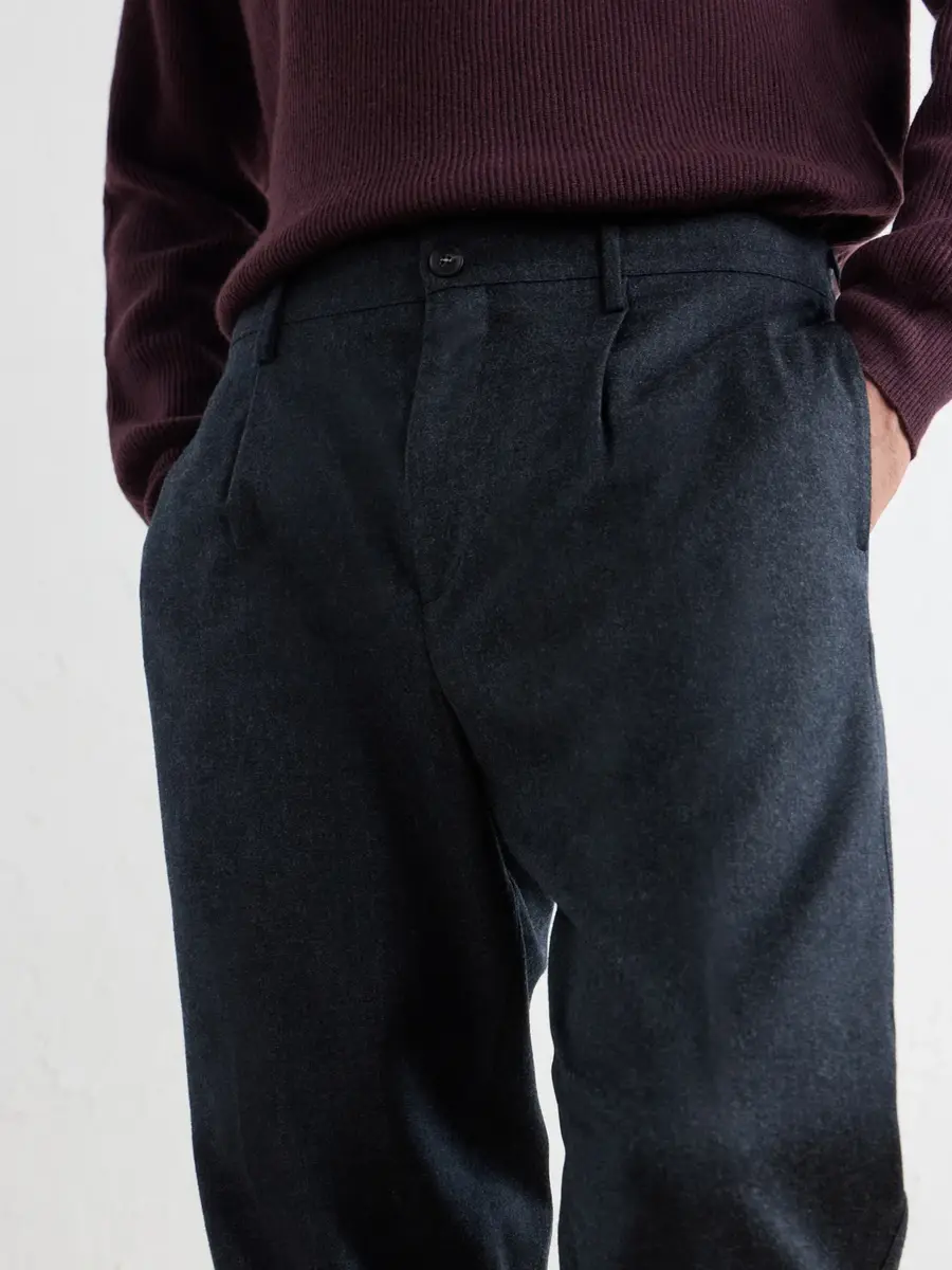 Canali Straight-Leg Wool-Flannel Trousers - Men | Thumbnail 5 Canali Straight-Leg Wool-Flannel Trousers - Men | Thumbnail 5