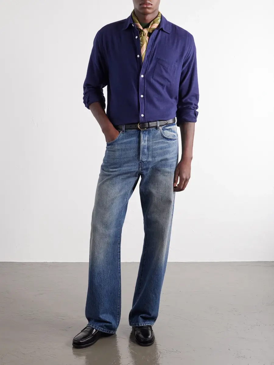 Portuguese Flannel Teca Brushed Cotton-Twill Shirt - Men | Thumbnail 2 Portuguese Flannel Teca Brushed Cotton-Twill Shirt - Men | Thumbnail 2