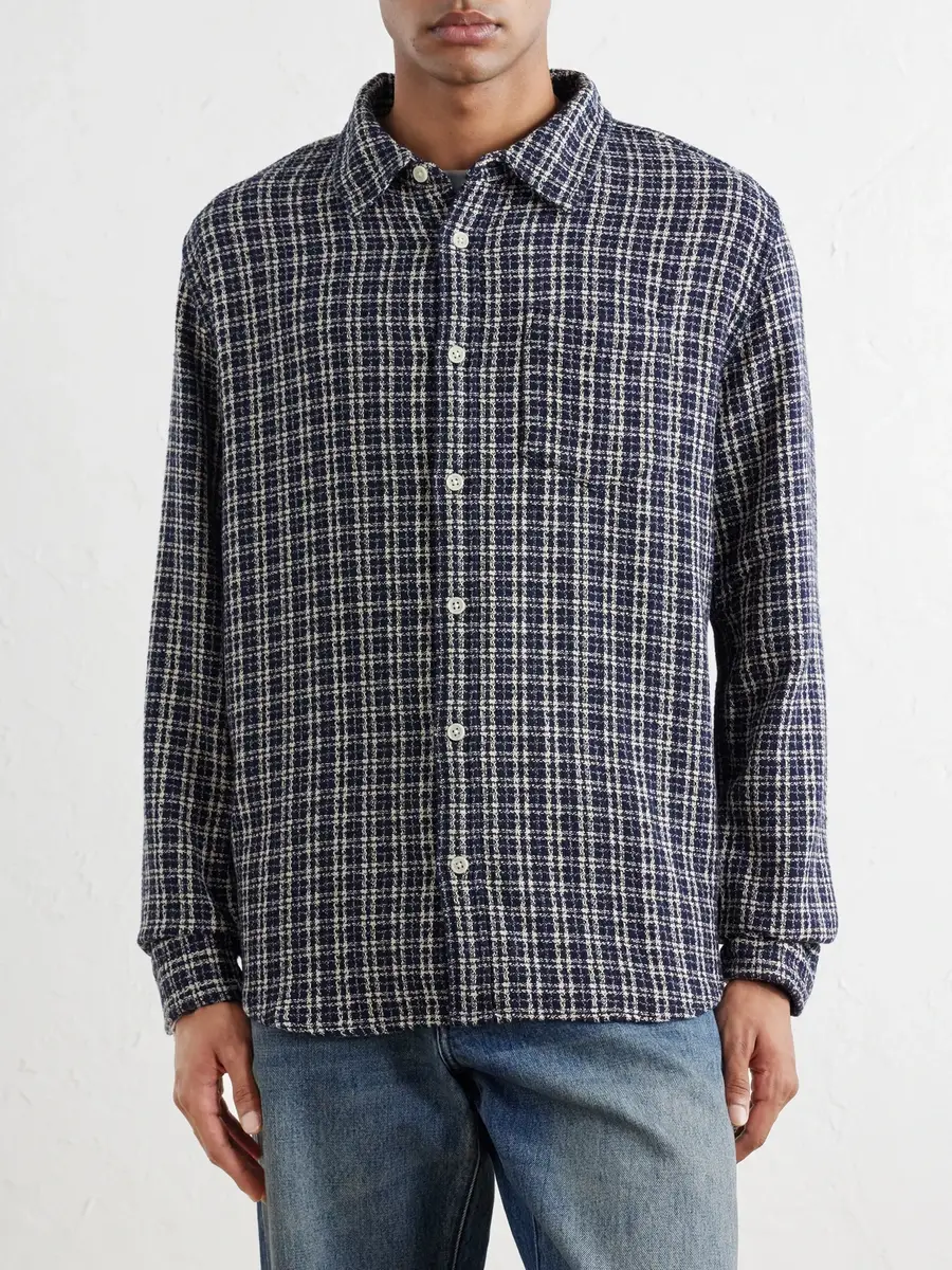 Corridor Reverse Checked Cotton-Tweed Shirt - Men | Thumbnail 3 Corridor Reverse Checked Cotton-Tweed Shirt - Men | Thumbnail 3