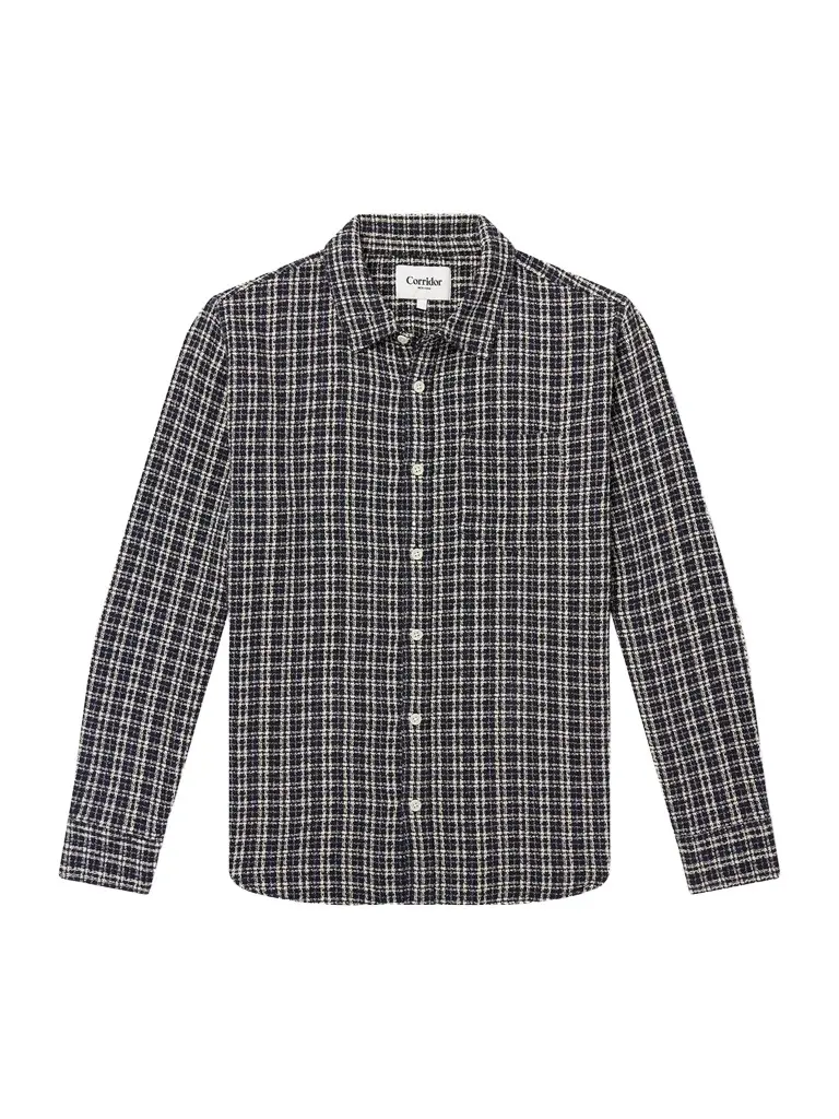Corridor Reverse Checked Cotton-Tweed Shirt - Men | Image 1 Corridor Reverse Checked Cotton-Tweed Shirt - Men | Image 1