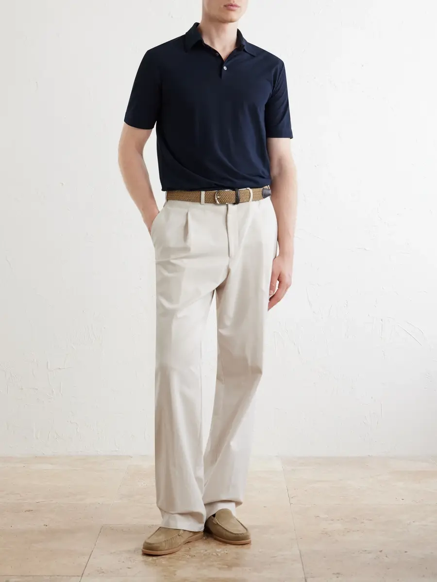 Slowear Zanone Slim-Fit IceCotton Polo Shirt - Men | Thumbnail 2 Slowear Zanone Slim-Fit IceCotton Polo Shirt - Men | Thumbnail 2