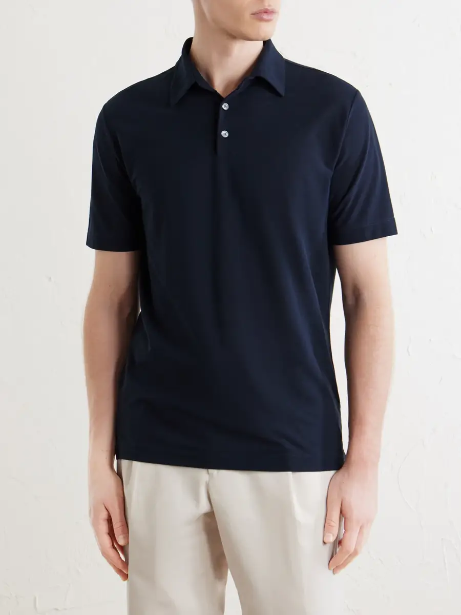 Slowear Zanone Slim-Fit IceCotton Polo Shirt - Men | Thumbnail 3 Slowear Zanone Slim-Fit IceCotton Polo Shirt - Men | Thumbnail 3