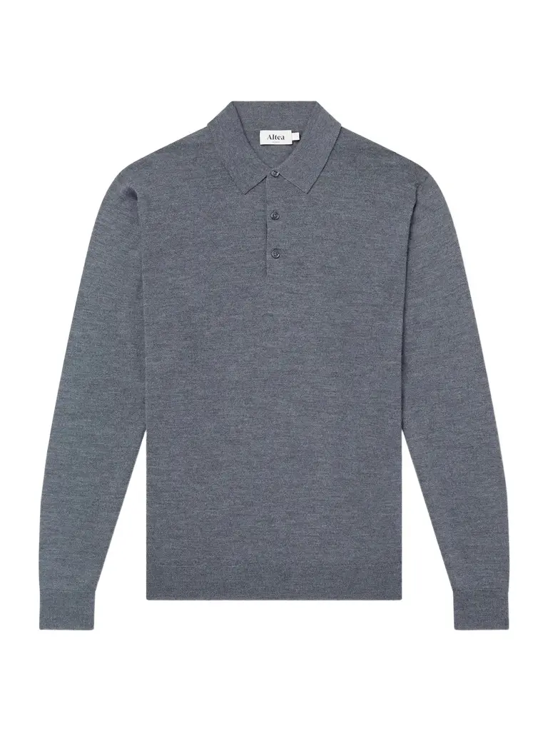 Altea Wool, Silk and Cashmere-Blend Polo Sweater - Men | Image 1 Altea Wool, Silk and Cashmere-Blend Polo Sweater - Men | Image 1