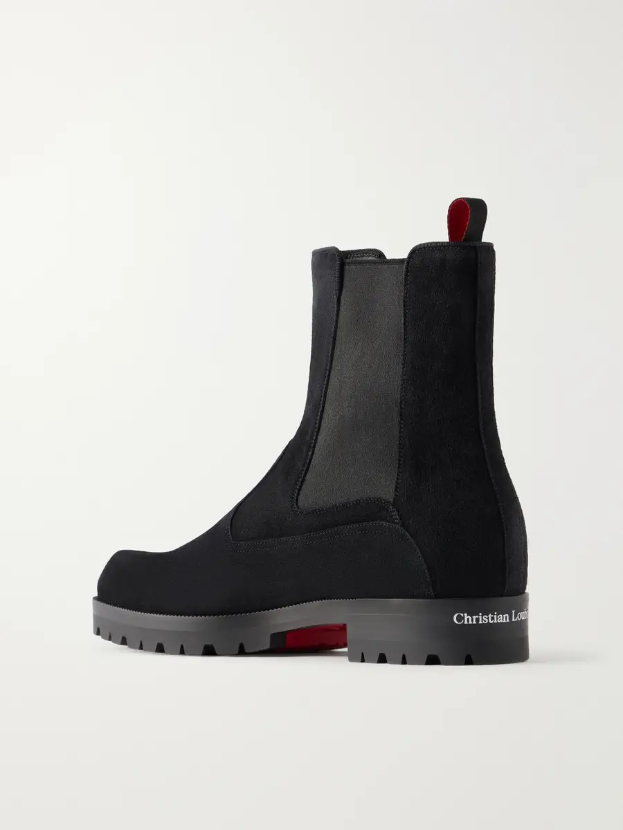 Christian Louboutin Carvenos Suede Chelsea Boots - Men | Thumbnail 4 Christian Louboutin Carvenos Suede Chelsea Boots - Men | Thumbnail 4