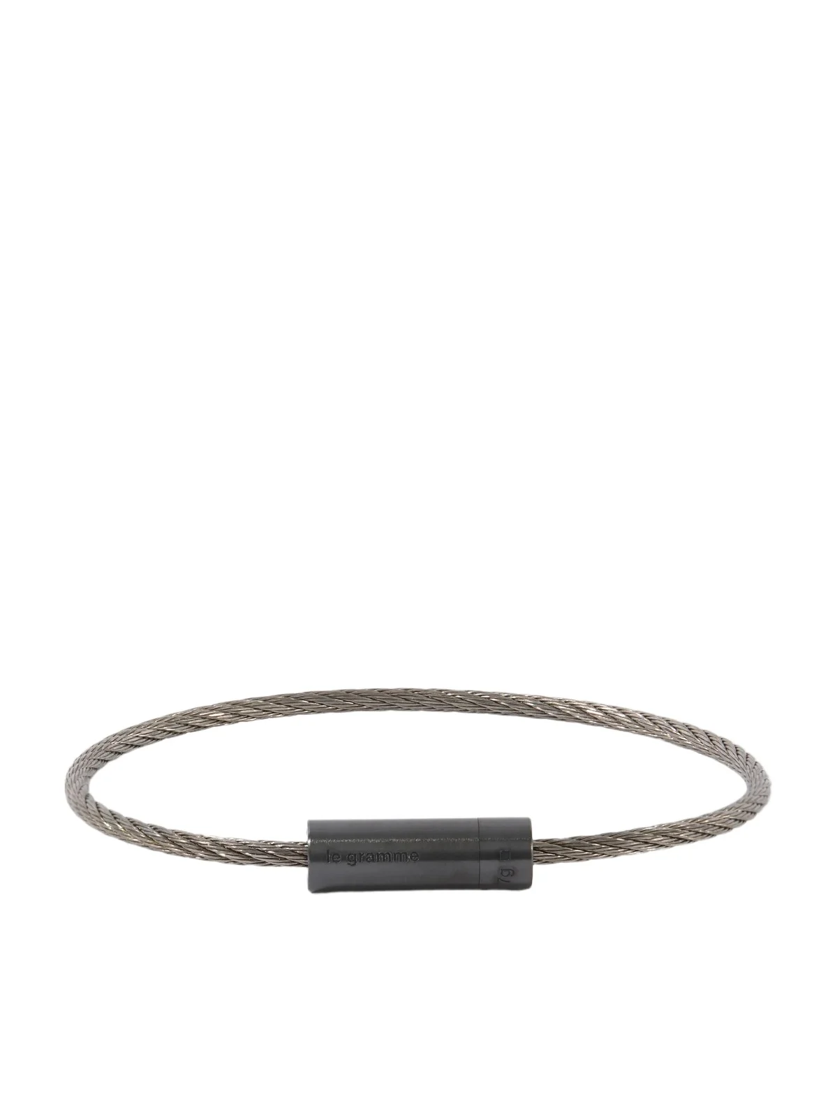LE GRAMME 7g Brushed Sterling Silver and Ceramic Cable Bracelet - Men