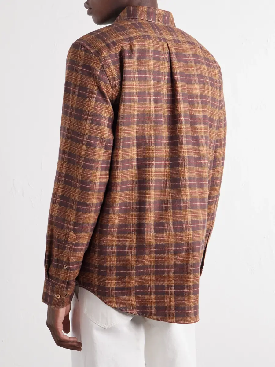 Portuguese Flannel Trigo Checked Brushed Cotton-Twill Shirt - Men | Thumbnail 4