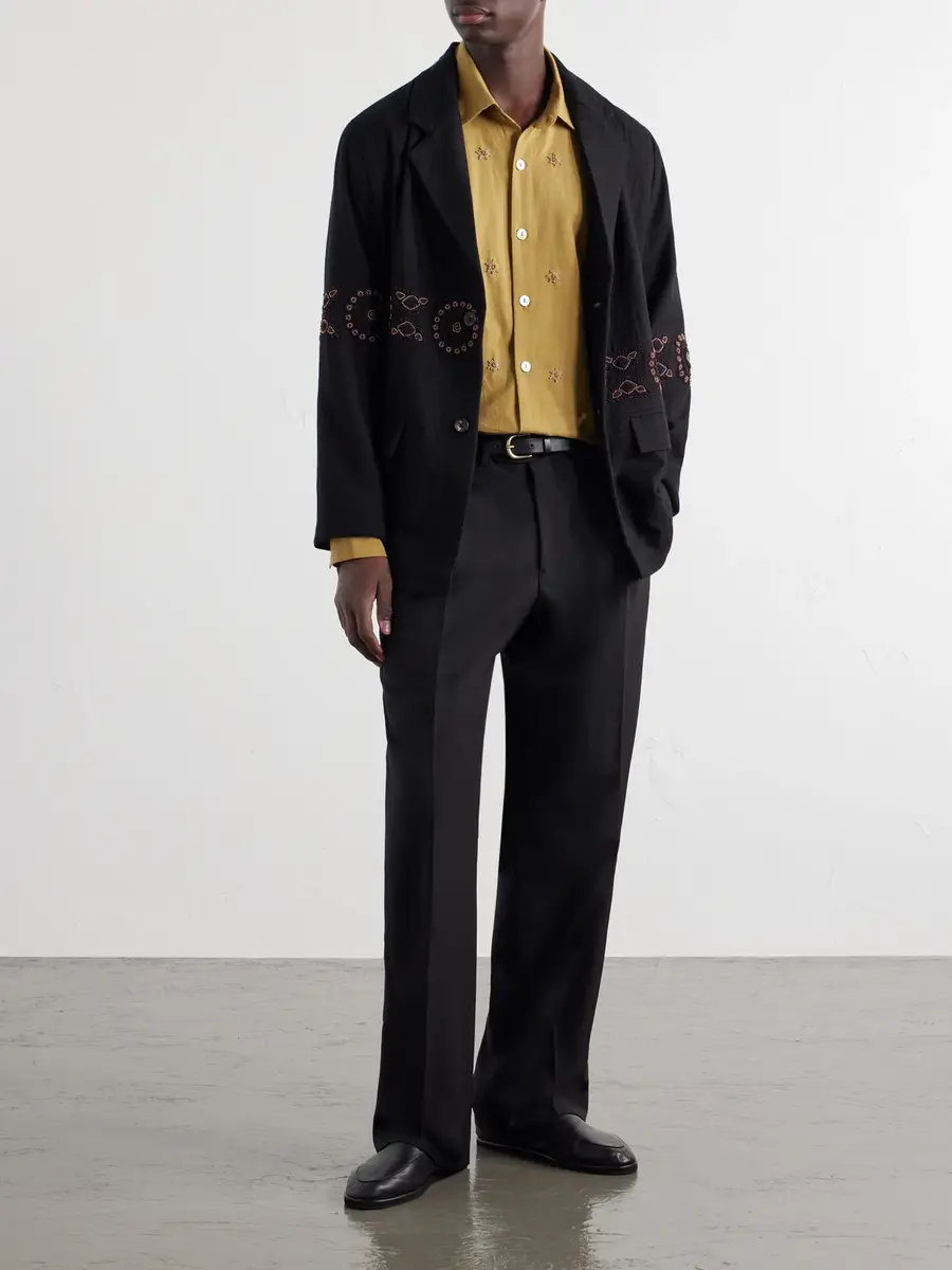 Kartik Research Embroidered Cotton-Canvas Shirt - Men | Thumbnail 2