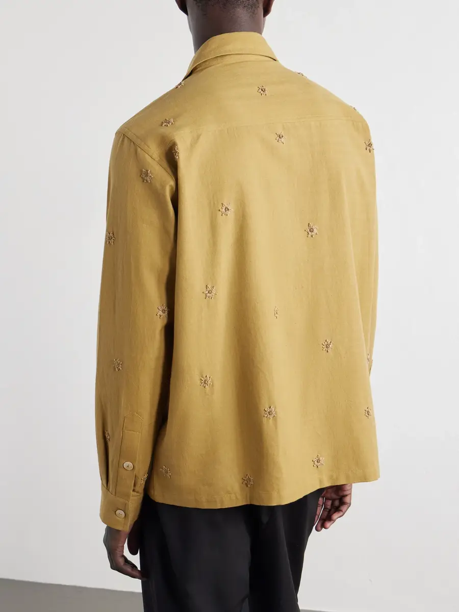 Kartik Research Embroidered Cotton-Canvas Shirt - Men | Thumbnail 4