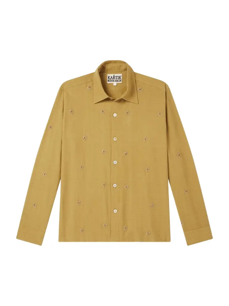 Kartik Research Embroidered Cotton-Canvas Shirt - Men | Image 1 Kartik Research Embroidered Cotton-Canvas Shirt - Men | Image 1
