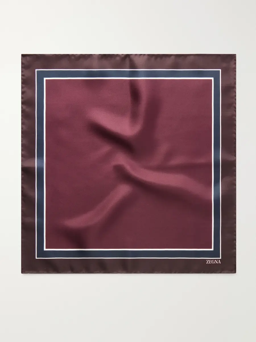 Zegna Printed Silk-Twill Pocket Square - Men | Thumbnail 3 Zegna Printed Silk-Twill Pocket Square - Men | Thumbnail 3