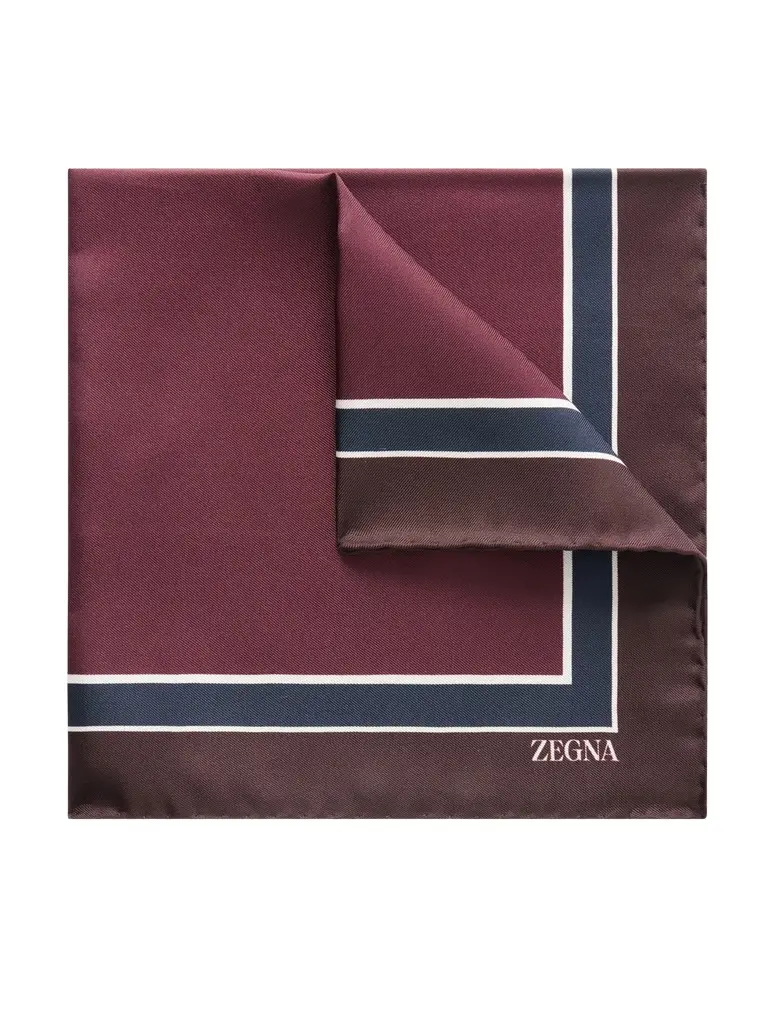Zegna Printed Silk-Twill Pocket Square - Men | Image 1 Zegna Printed Silk-Twill Pocket Square - Men | Image 1