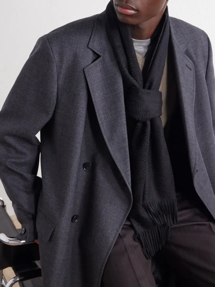 Zegna Fringed Cashmere Scarf - Men | Thumbnail 3 Zegna Fringed Cashmere Scarf - Men | Thumbnail 3