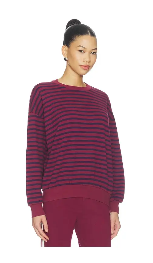 DAYDREAMER Stripe Terry Oversized Sweatshirt | Thumbnail 2