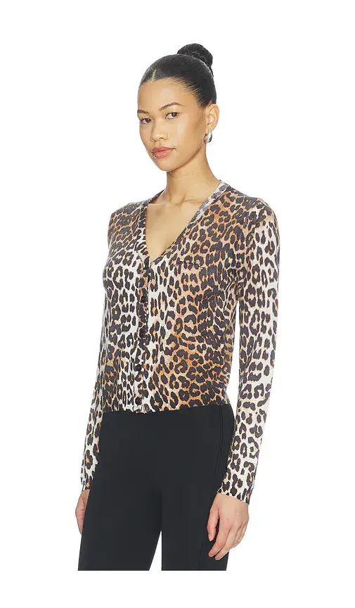 Ganni Printed Merino Cardigan | Thumbnail 2 Ganni Printed Merino Cardigan | Thumbnail 2