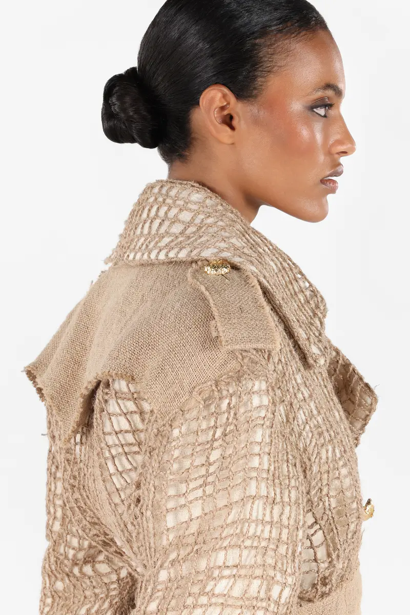 Roberto Cavalli Grid Trench Coat with belt | Thumbnail 6