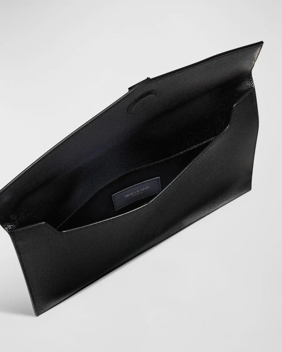 Saint Laurent Uptown YSL Pouch in Grained Leather | Thumbnail 5 Saint Laurent Uptown YSL Pouch in Grained Leather | Thumbnail 5