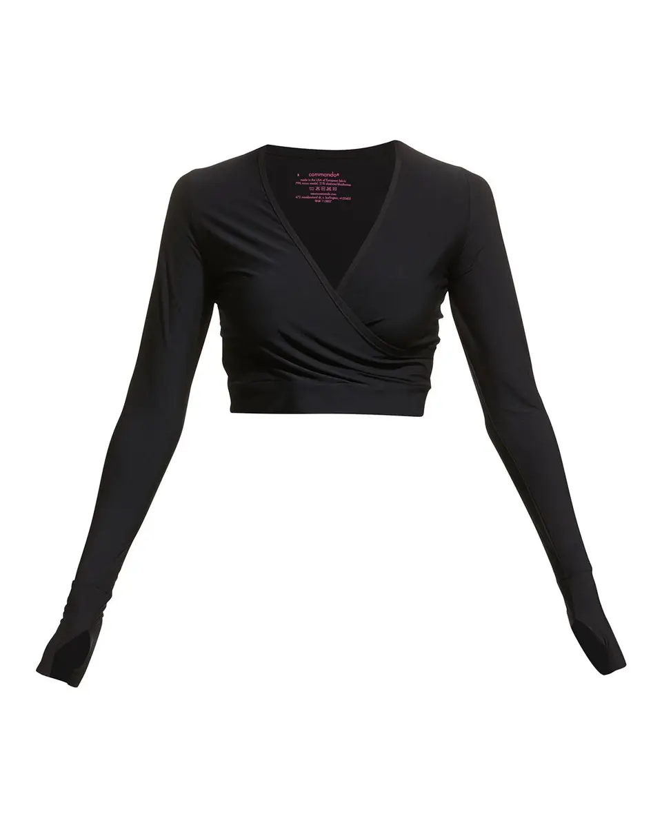 Commando Cropped Long-Sleeve Wrap Top | Thumbnail 2 Commando Cropped Long-Sleeve Wrap Top | Thumbnail 2